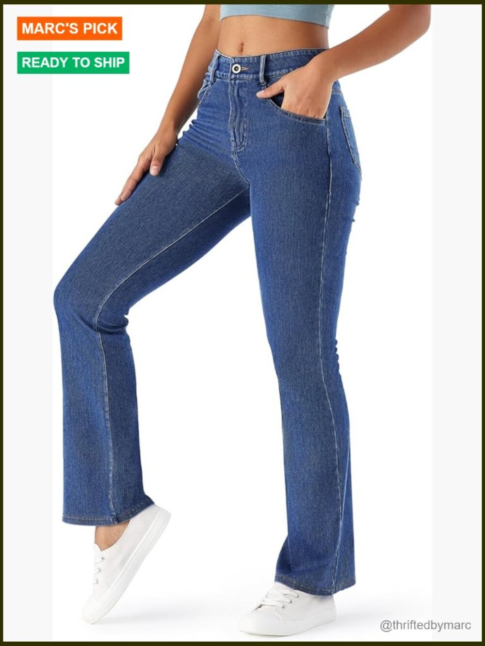 High Waisted Bootcut Jeans, Stretch Fabric, Straight Leg Fit, Jeggings Comfort